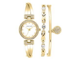 Women's Gold Bracelet Watch Set