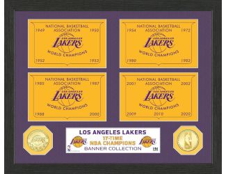 Los Angeles Lakers "Bronze" Coin Banner Collection