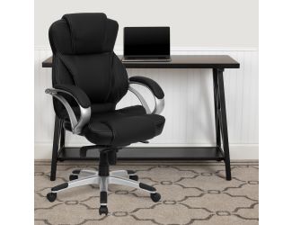 High Back Black LeatherSoft Contemporary Executive Swivel Ergonomic Office Chair