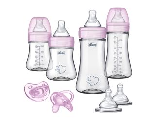 Duo Newborn Hybrid Baby Bottle Starter Gift Set Pink