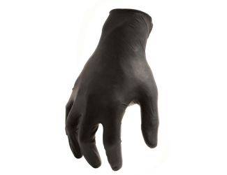 Latex Free Black Disposable 5mil Nitrile Gloves, LG (100 Count)