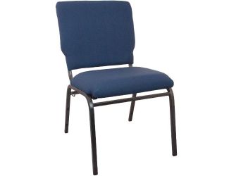 Navy Multipurpose Church Chairs - 18.5 in. Wide