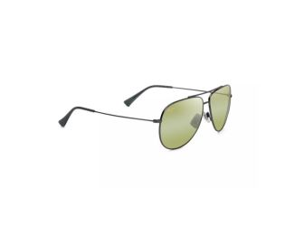 Hau'oli XL Polarized Sunglasses Shiny Dark Ruthenium Frame Maui HT Lens