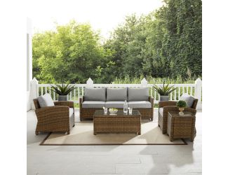 Bradenton 5Pc Outdoor Wicker Sofa Set