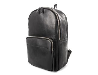 Colombian Leather Backpack-Black