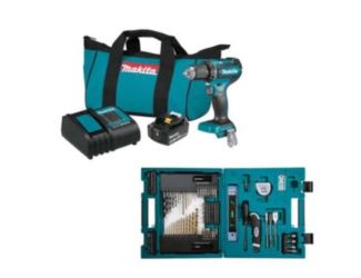 18V LXT Lithium-Ion Brushless Cordless Driver-Drill Kit w/ 104 pc. Metric Bit and Hand Tool Set