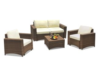 Studio Shine Loveseat w/2 Armchairs & Coffee Table Set