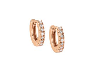 CZ Mini Huggie Earring Size 12 MM