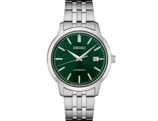 Essentials SS Automatic Green Dial