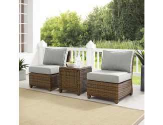 Bradenton 3Pc Outdoor Wicker Chair Set