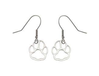 Paw Print Fish Hook Earrings