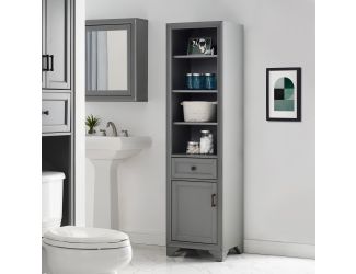 Tara Linen Cabinet In Vintage Grey
