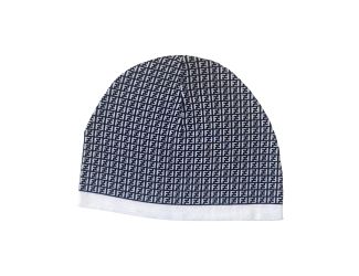 Fendi FF Print Nero and Bianco Knitted Wool Beanie