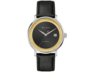 Men's Frank Sinatra Rat Pack Leather Strap watch, Black dial