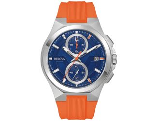 Men's Marc Anthony Silicone Strap watch, Blue dial