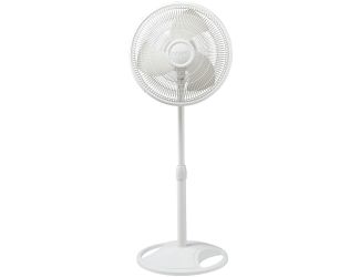 16 In. Oscillating Stand Fan, White