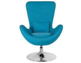 Egg Series Fabric Lounge Chair: Blue