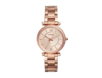 Carlie Three-Hand Rose Gold-Tone Stainless Steel Watch