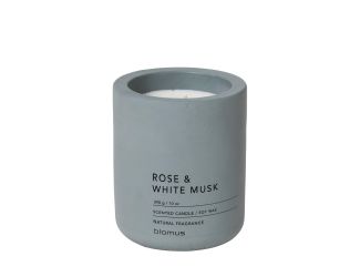 FRAGRA - Large Candle in Concrete Container - Rose and Musk