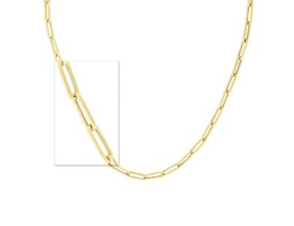 10k Yellow Gold Paperclip Necklace