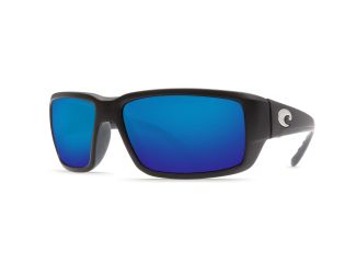 Fantail Polarized Sunglasses - Black/Blue Mirror