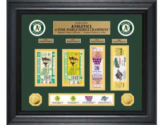 Oakland Athletics World Series Deluxe Gold Coin & Ticket Collection