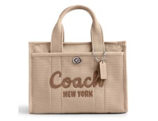 Canvas Cargo Tote 26  Natural/Silver