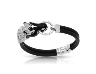Belle Etoile Cheval - PARIKHS Round Cubic Zirconia studded Black Cheval Bracelet - 925 SS.