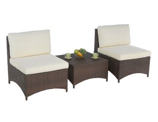 Studio Shine 2 Armless Chairs w/Coffee Table Set
