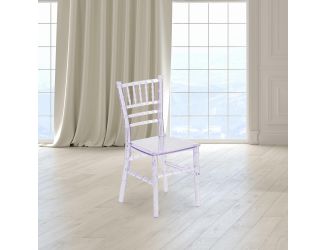 Child's Classic Resin Chiavari Chair for All Occasions in Transparent Crystal