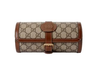 Gucci GG Supreme Canvas Leather Beige Brown Watch Case