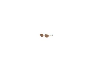 Sleek oval frames, crafted in metal. The Miller sunglasses feature flat, slender temples detailed with a Double T logo. Eye size: 54; Frame: Shiny Light Gold; Lens: Dark Brown; Lens Material: Standard Plastic