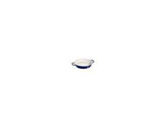 Create perfectly baked pies and tarts with this 9" round pie dish. 1.3 Quart capacity. Vitreous glass porcelain-enamel finish. Beautiful finish is highly scratch impact and thermal shock resistant. Stoneware will not absorb moisture diffuses heat gently a
