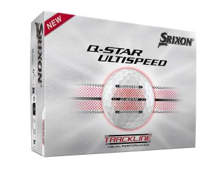Srixon Q Star Ultispeed Trackline golf balls feature a distance focused design built for high ball speed and long carry. The Ultispeed core and aerodynamic dimple pattern promote fast launch and efficient flight, while the Trackline two stamp alignment si