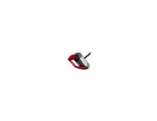 The Odyssey Square 2 Square Tri-Hot Jailbird Cruiser Putter features a Zero-Torque design with multi-material aluminum, steel, and tungsten construction that concentrates over 80% of weight under the topline for a forward CG and stable feel. Its longer, h