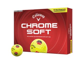 Callaway Chrome Soft TruTrack 26 Yellow Golf Balls combine tour level performance with enhanced visibility and roll feedback. A Tour Fast mantle and optimized core and layer system promote faster ball speeds and longer distance, while the aerodynamic patt