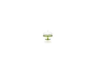 The Guzzini Vanity Small Cake Stand with Dome is a refined addition to any dessert table, blending elegant design with eco-conscious materials. Made in Italy from Bio-Based Acrylic Crystal-a renewable, 100% recyclable material derived from vegetable waste