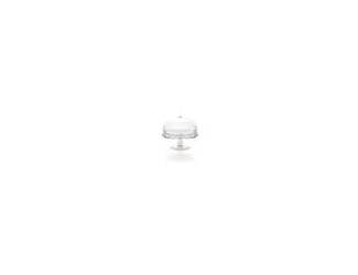 The Guzzini Vanity Small Cake Stand with Dome is a refined addition to any dessert table, blending elegant design with eco-conscious materials. Made in Italy from Bio-Based Acrylic Crystal-a renewable, 100% recyclable material derived from vegetable waste