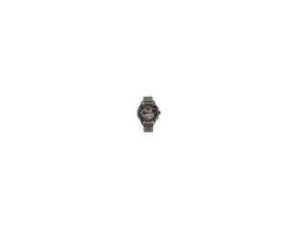 Tommy Hilfiger Mens. Be the best dressed with this dramatic skeleton dial time piece with textured reflector ring and screw details throughout. 44mm Ionic Plated Grey Steel Case. Ionic Plated Grey Steel Bracelet with push button deployment clasp. Grey Ske