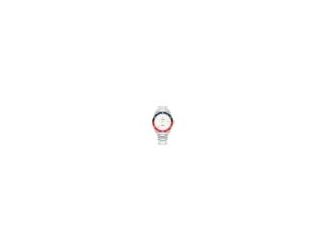 Tommy Hilfiger Gents watch Automatic. A classic timepiece for your everyday look. 40mm Stainless Steel Case. Red & blue color block Bezel. Stainless Steel Bracelet with push button deployment clasp. White Dial with gold plate details.  Mineral Crystal. Me