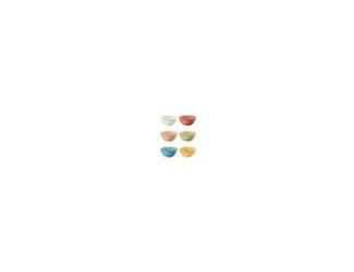 Compact and sustainable, the Tierra Set of 6 S Bowls is a stylish solution for serving snacks, dips, or desserts. Each bowl, measuring 4.53" x 4.80" x 4.80", is made entirely in Italy from 12 post-consumer recycled PET water bottles. Their distinctive, un