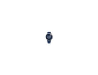 Tommy Hilfiger Mens. Touches of Tommy. 45mm Stainless Steel Case. Blue Silicone Strap with tongue buckle. Blue Dial.  Mineral Crystal. Water Resistant up to 5 ATM. Quartz Multifunction  Movement