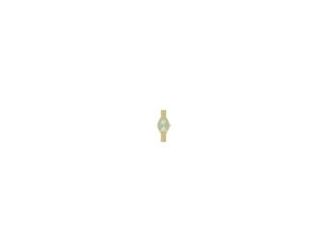 Lacoste Mini Crocodelle Ladies Watch.  28MM Yellow Gold IP case. Green Dial. Yellow Gold IP Textured Mesh Bracelet with sliding buckle . Mineral Crystal. Water resistant to 5 ATM. Quartz Movement