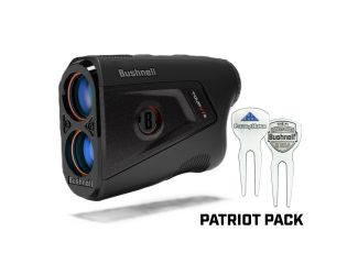 Slope Technology get compensated distances in Green. Slope-Switch Technology turn on/off for USGA play. Yardage range recall. Pinseeker with Visual Jolt - vibrates to give feedback. Link-Enabled Technology. BITE Magnetic Mount attached to cart bar. Fully 