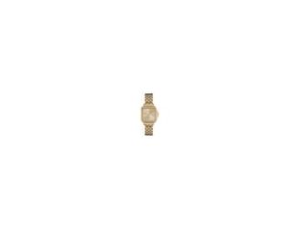 Olivia Burton Grosvenor Ladies. 28mm Gold Plated Steel case. Gold Plated steel multi link Bracelet with push button deployment. Light Gold dial crystal framed Dial with North Star. Mineral Crystal. Quartz Movement. Water Resistant to 3 ATM.