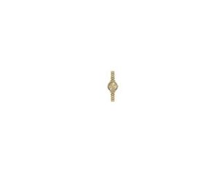 The mini watch is back and more beautiful than ever. Designed to blend modern with classic, this dainty 23mm dial is as pretty as a piece of jewelry. Its glowing sunray dial in elegant Champagne Gold is embellished with tiny crystal markers for a touch of