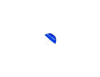 Make a splash on rainy days with the Let It Pour Clear Umbrella by Kate Spade New York. Designed with a bold cobalt blue canopy and the playful phrase "let it pour" in crisp white script, this umbrella transforms gloomy weather into a stylish moment. The 