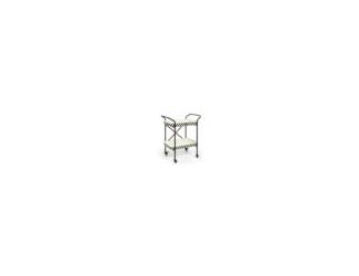 From extra storage to easy-rolling bar cart, there are so many ways to use the Courtly Check Kitchen Cart. Its black steel frame, with two affixed hand-painted Courtly Check enamel trays, easily rolls on casters, making this versatile piece always at your