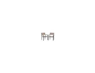 Bring the indoors outside and make the most of your patio, deck, or green space with this set of 2 faux teak patio side chairs. Patrons love to dine al fresco, and these all-weather dining chairs won't disappoint. The trending natural colored synthetic fa