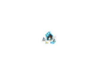 Create a reusable wooden gingerbread house with artwork inside and out. Decorate again and again with wooden pieces and icing cords that stick to self-stick tabs on the house. Decorate with wooden play candies and icing cords. Special icing pen makes swir